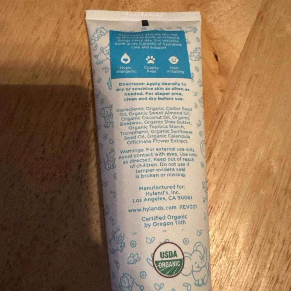 Hyland's Baby Organic All Purpose Balm Nourish Sensitive Skin 4oz READ